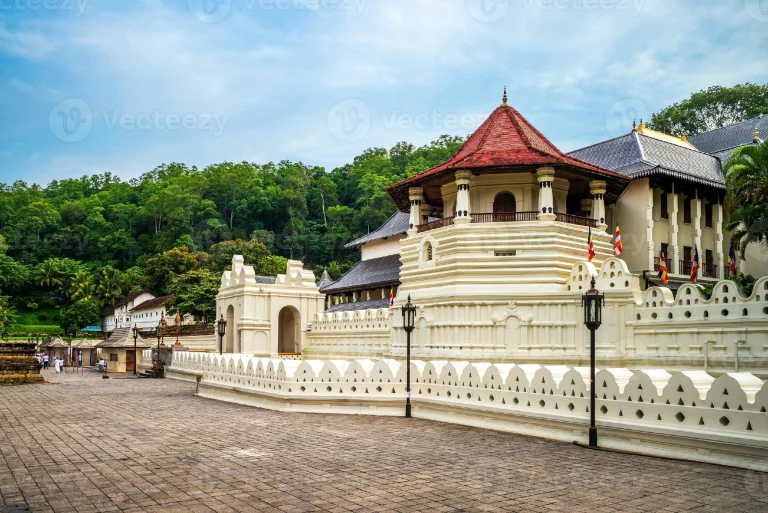 temple of the sacred tooth relic at kandy sri lanka photo